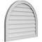 Ekena Millwork Round Top Surface Mount PVC Gable Vent w/ 2"W x 1-1/2"P Brickmould Frame, 32"W x 26"H GVPRT32X2602SN - alternate 2